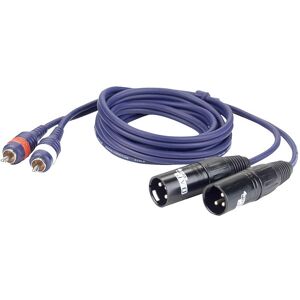 DAP-Audio FL26 - 2 RCA male L/R to 2 XLR/M 3P 3 m - Câbles Adaptateurs