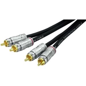 MONACOR ACP-150/50 Cordon professionnel stereo audio, 50 O - Cable RCA