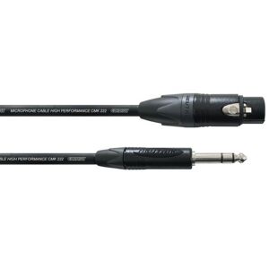 Cordial Cables XLR et jack symetrique/ CBLE AUDIO STRO XLR FEMELLE/JACK 5 M