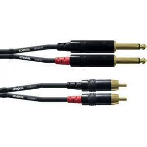 Cordial Câbles adaptateur/ CBLE AUDIO DOUBLE JACK MONO - RCA 60 CM