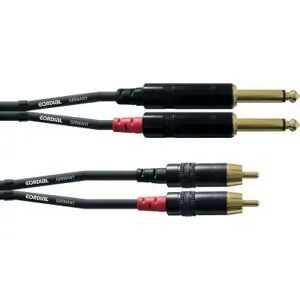 Cordial Câbles adaptateur/ CBLE AUDIO DOUBLE JACK MONO - RCA 90 CM