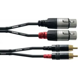 Cordial Câbles adaptateur/ CBLE AUDIO DOUBLE XLR FEMELLE/RCA 1,5 M