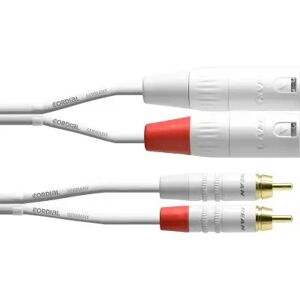 Cordial Câbles jack / instrument/ CABLE AUDIO DOUBLE XLR MLES/RCA 3 M BLANC