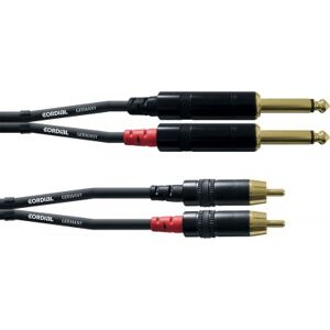 Cordial Câbles adaptateur/ CBLE AUDIO DOUBLE JACK MONO/RCA 3 M