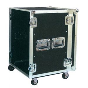 Power Acoustics Sonorisation Rack 19 pouces bois/ FLIGHT CASE AV ROULETTES 12U