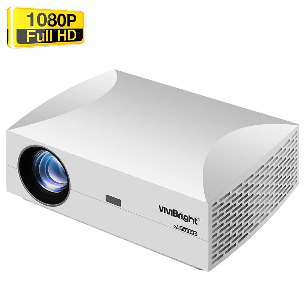 VIVIBRIGHT F30 Native 1080P LED Projector 4800 Lumens White