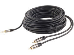 Auvisio Câble stéréo Premium Cinch / Jack 3,5 mm mâle - 10 m
