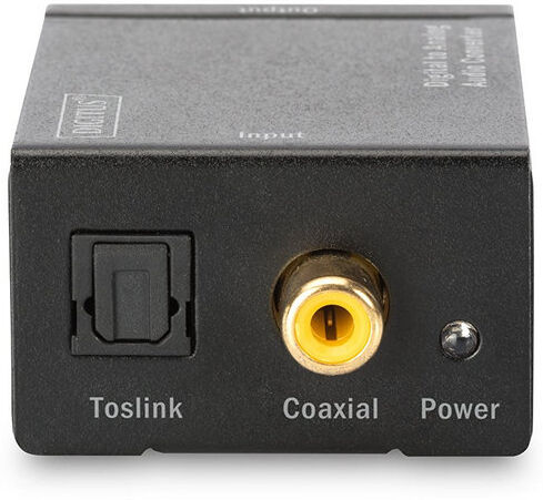 Digitus conversor digital para analógico conector rca coaxial/toslink com adaptador de corrente