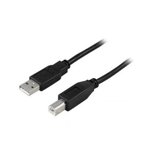Deltaco USB 2-kabel typ A till typ B, 2 meter, skrivarkabel