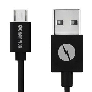 Champion USB/USB2-kabel typ A till typ Micro-B, 1,0 meter, svart