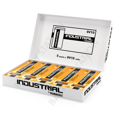 Duracell Industrial By Duracell (Procell) 9V PP3 6LR61 ID1604 Batteries   Box of 50