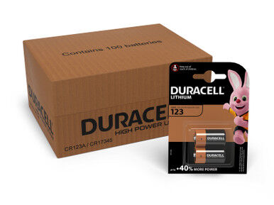 Duracell Lithium DL123 CR123A Batteries   100 Pack
