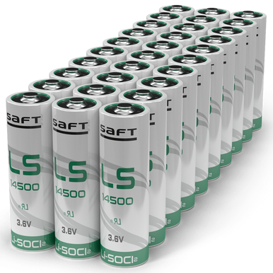 Saft LS14500 Li-SOCI2 3.6V AA Battery   30 Pack