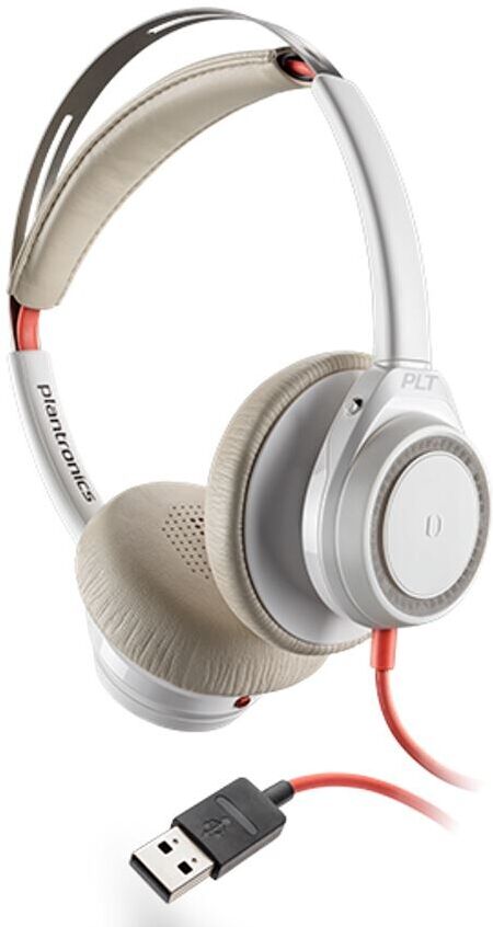 Plantronics Blackwire 7225 - Schnurgebundenes Stereo-Headset ohne Mikrofonarm, weiss