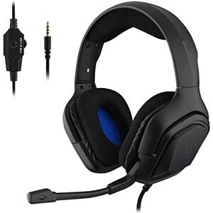 THE G-LAB Korp Cobalt Gaming Headset Stereo Mikrofon, Ultraleicht, Ultra Bass Stereo Headset 3,5 mm Klinke für PC PS4 PS5 Xbox One Mac Nintendo Switch Tablet Smartphone (Schwarz)