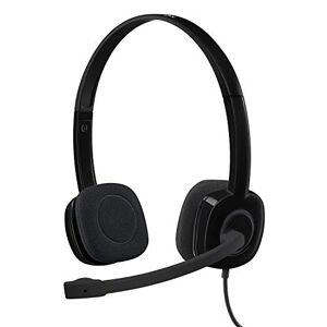 Logitech H150 Kopfhörer mit Mikrofon, Stereo-Headset, Mikrofon und Kopfbügel Verstellbar, Schaumstoff-Ohrpolster, Audio/Mikrofon Dualanschluss mit zwei 3,5mm Klinken, PC/Laptop Schwarz