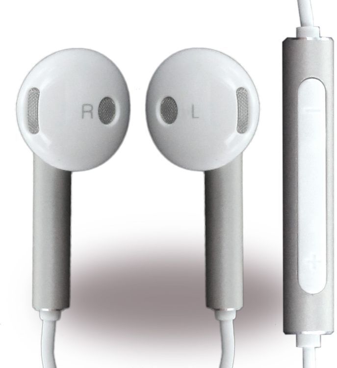 Huawei Bulk Am116 Headset Ohrhörer mit Fernbedienung, Mikrofon weiss/silber für Smartphone