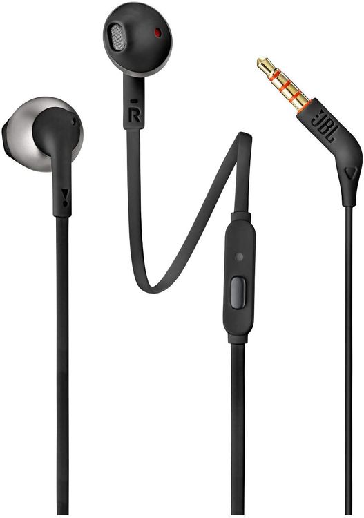 JBL Tune 205 Headset Kopfhörer 3,5mm Klinke und Mikrofon - Schwarz