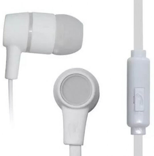 Vakoss SK-214W - Stereo Earphones Silikon mit Mikro/Volume Control - Weiss