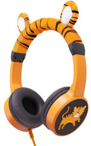 Divers Planet Buddies Kinder On-Ear Kopfhörer / Charlie the Tiger - Orange/Schwarz