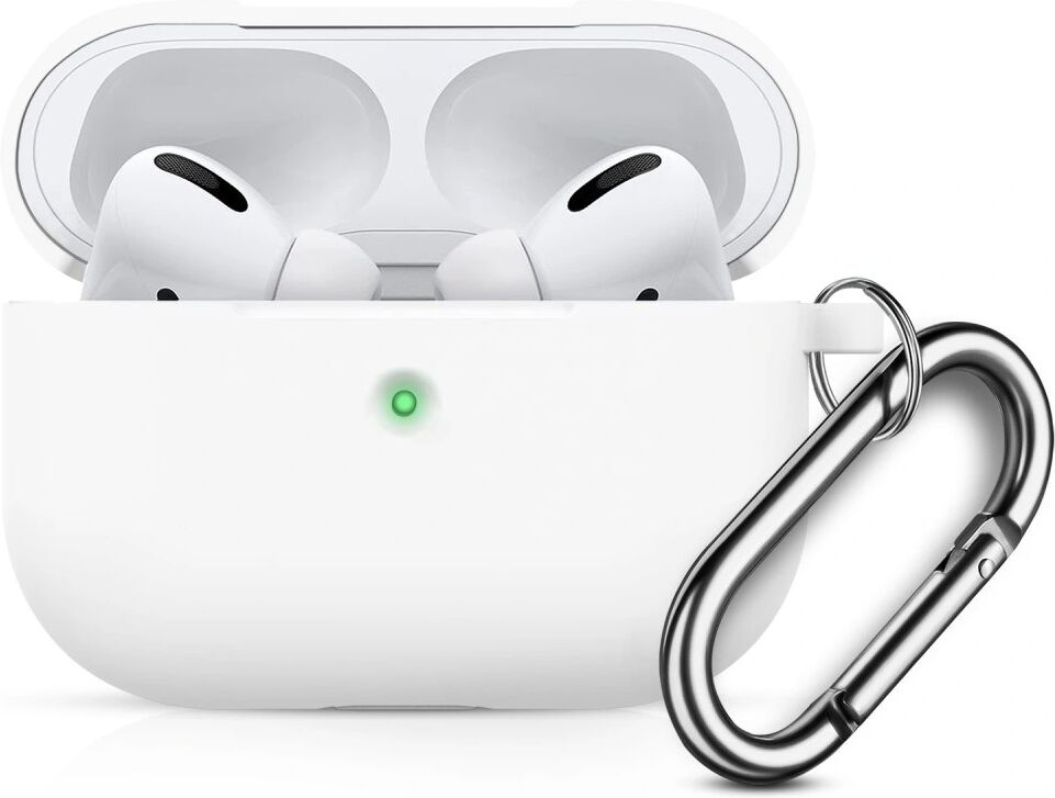 iPouzdro.cz Pouzdro s karabinou na sluchátka AirPods Pro - Silicone White