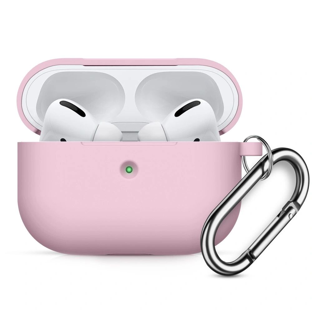 iPouzdro.cz Pouzdro s karabinou na sluchátka AirPods Pro - Silicone Rose