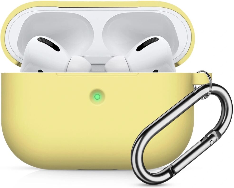 iPouzdro.cz Pouzdro s karabinou na sluchátka AirPods Pro - Silicone Yellow