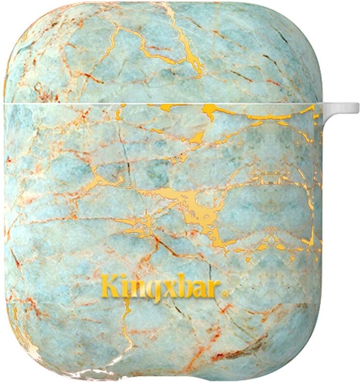 iPouzdro.cz Pouzdro pro sluchátka AirPods - KINGXBAR, Marble Cyan