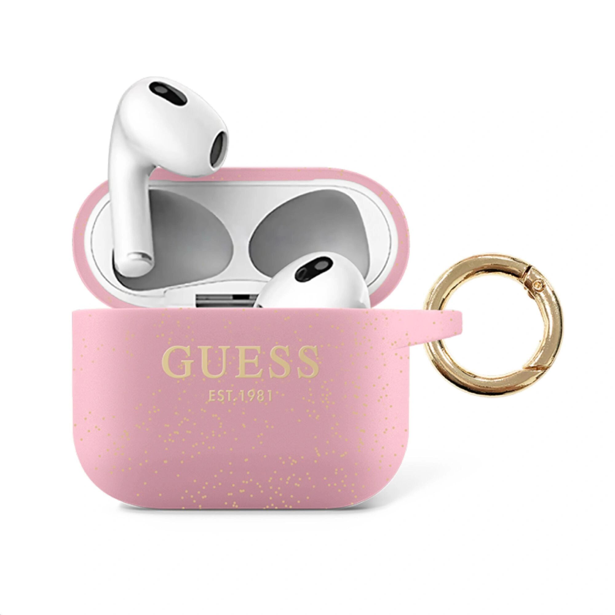 Guess Pouzdro na sluchátka AirPods 3 - Guess, Glitter Pink