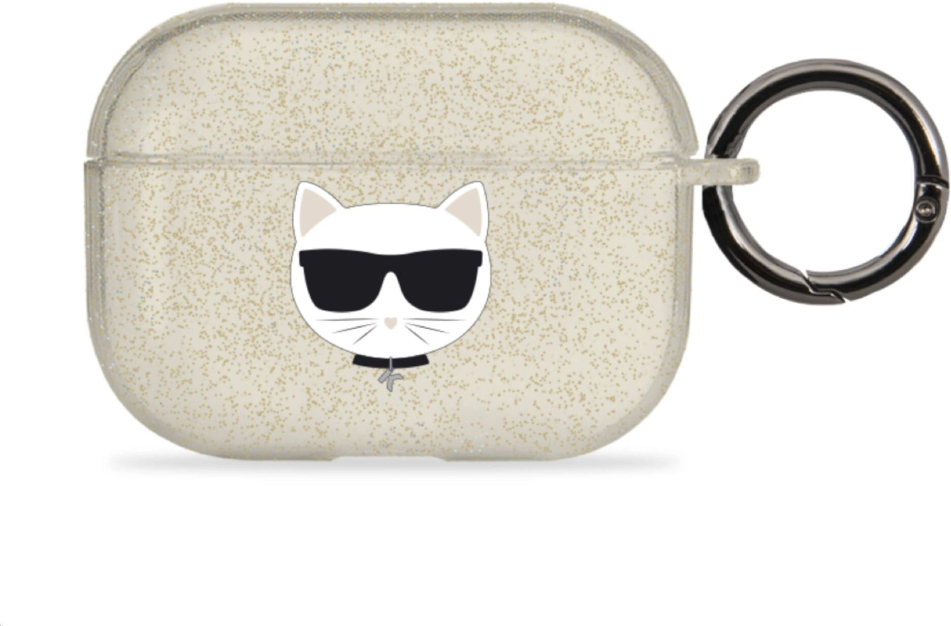 Karl Lagerfeld Pouzdro na sluchátka AirPods Pro - Karl Lagerfeld, Glitter Choupette Gold