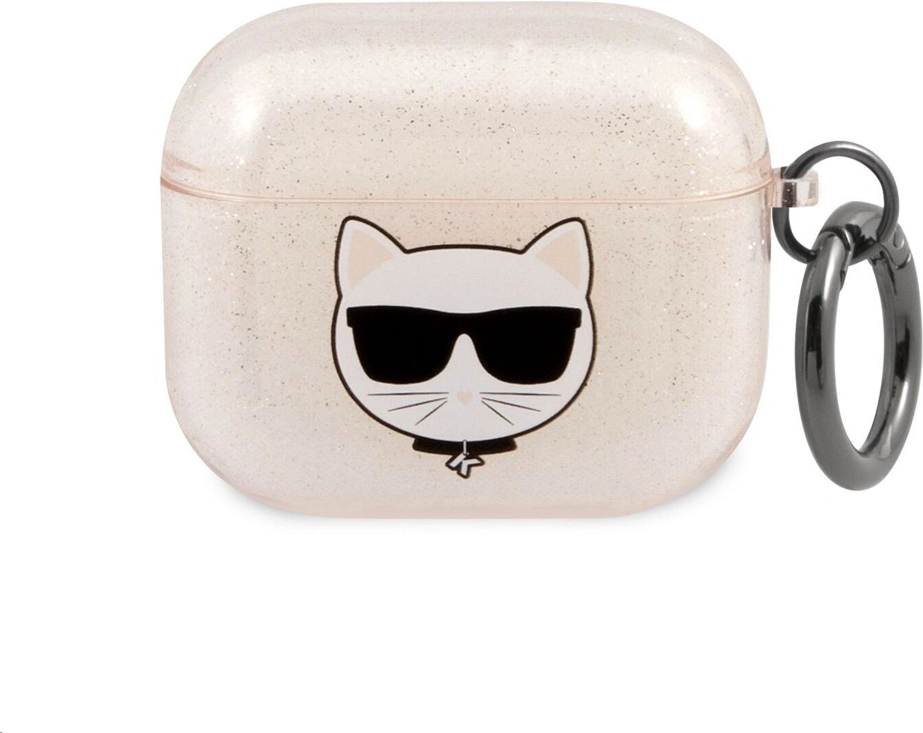 Karl Lagerfeld Pouzdro na sluchátka AirPods 3 - Karl Lagerfeld, Glitter Choupette Gold