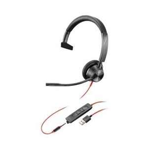 Poly Blackwire 3315 USB-A Mono Headset inkl. 3,5mm Stecker