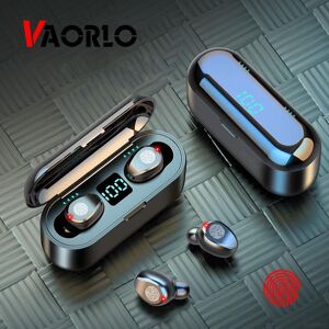 Vaorlo Mini-Kopfhörer F9 Tws Bluetooth 5.0-Ohrhörer, Kabellose In-Ear-Sport-Gaming-Headsets Mit Ladehülle Für Xiomi-Telefone