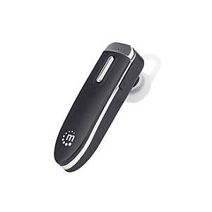 Manhattan Single Ear Bluetooth Headset (Clearance Pricing), Omnidirectional Mic, Integrated Controls, Black, 10 hour usage time, Range 10m, USB-A charging cable included, Bluetooth v4.0, 3 year warranty, Boxed - Headset