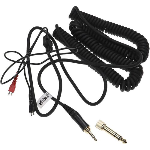 VHBW Audio aux Kabel kompatibel mit Sennheiser hd 414 sl, hd 420 Kopfhörer – Audiokabel 3,5 mm Klinkenstecker auf 6,3 mm, 1,5 – 4 m, Schwarz – Vhbw