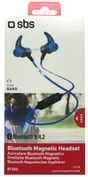 SBS Magnetische Kopfhörer Headset EARSETBT500R kabellos Bluetooth Earset blau