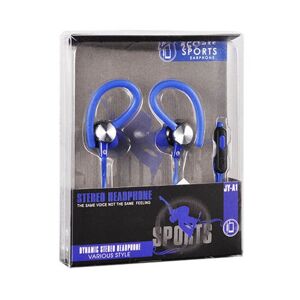 CaseOnline Sport headset med mikrofon - blå