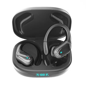 INF Trådløse høretelefoner sorte - Bluetooth headset med ladeboks