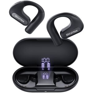 BlitzMax BM-CT2 Open Ear-hovedtelefoner LED Power Display 16,2 mm Dynamic Drivers Deep Bass 60H Playtime Protable Earphone