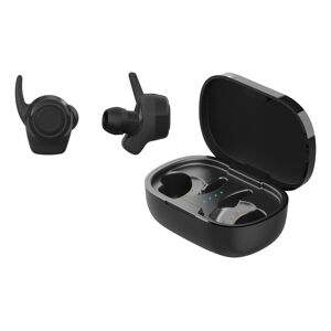 STREETZ Wireless stay-in-ear earbuds with charging case, sweat resista