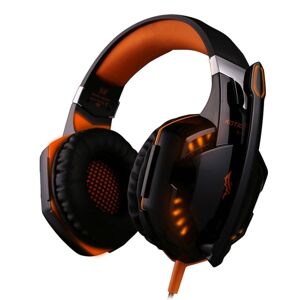 KOTION EACH G2000 Over-ear Game Gaming Headphone Headset Earphone Headband with Mic Stereo Bass LED Light for PC Gamer,Cable Length: About 2.2m(Orange