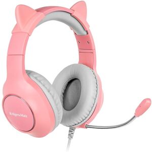 KrügerMatz Kruger & Matz Gamer Kids on-ear gaming hovedtelefoner til børn, pink