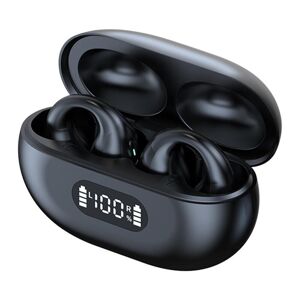 High Discount R15 Bone Conduction Headset Bluetooth 5.3 Clip-on Earphone Intelligent Noise-cancelling Hovedtelefoner sort