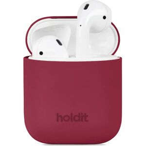 Holdit Silikone Cover Til AirPods (1 & 2. gen.) - Red Velvet