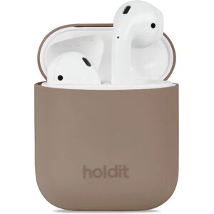 Holdit Silikone Cover Til AirPods (1 & 2. gen.) - Mocha Brown