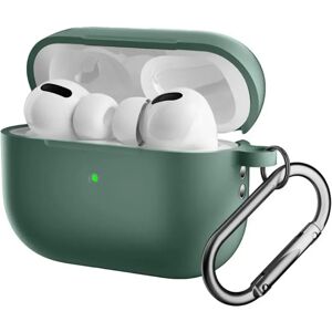 MOBILCOVERS.DK Apple Airpods Pro 2nd Gen (2022) Silikone Cover m. Karabinhage - Grøn