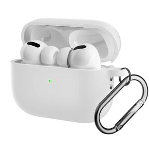 MOBILCOVERS.DK Apple Airpods Pro 2nd Gen (2022) Silikone Cover m. Karabinhage - Hvid