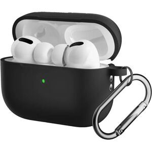 MOBILCOVERS.DK Apple Airpods Pro 2nd Gen (2022) Silikone Cover m. Karabinhage - Sort