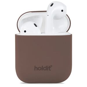 Holdit Silikone Cover Til Apple AirPods (1 & 2. gen.) - Dark Brown