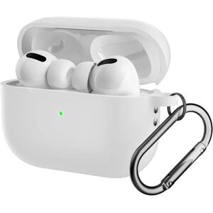 TABLETCOVERS.DK Apple Airpods Pro 2nd Gen (2022) Silikone Cover m. Karabinhage - Hvid